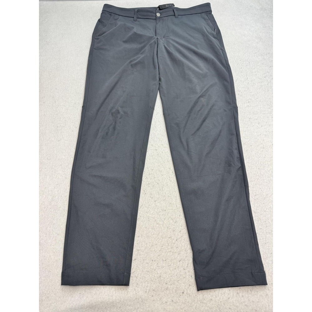 Lululemon Commission Pants Mens 36x32 Gray Stretch Microfiber Chino Lightweight